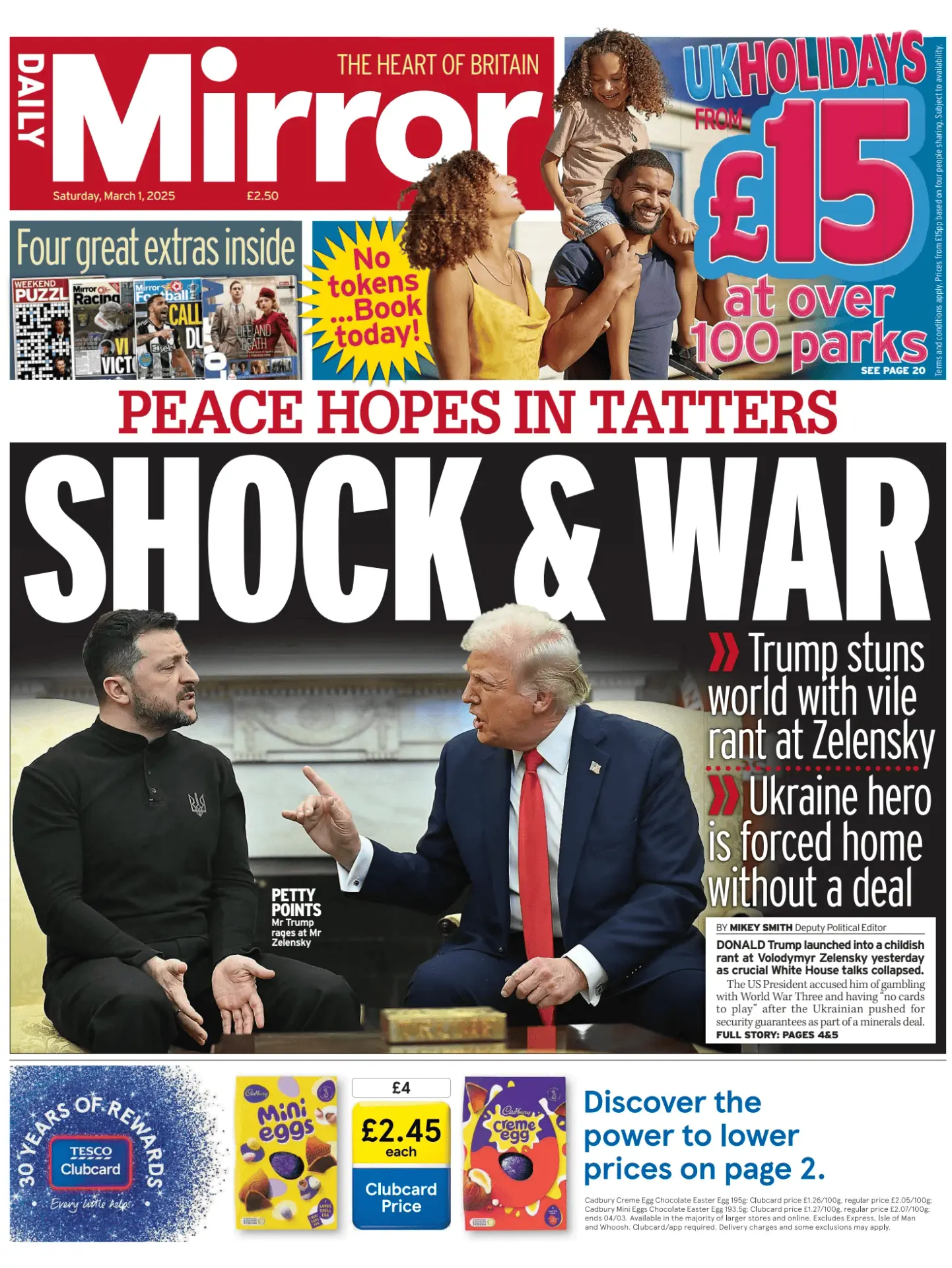 Prima-pagina-Daily Mirror-edizione-di-oggi-01-03-2025